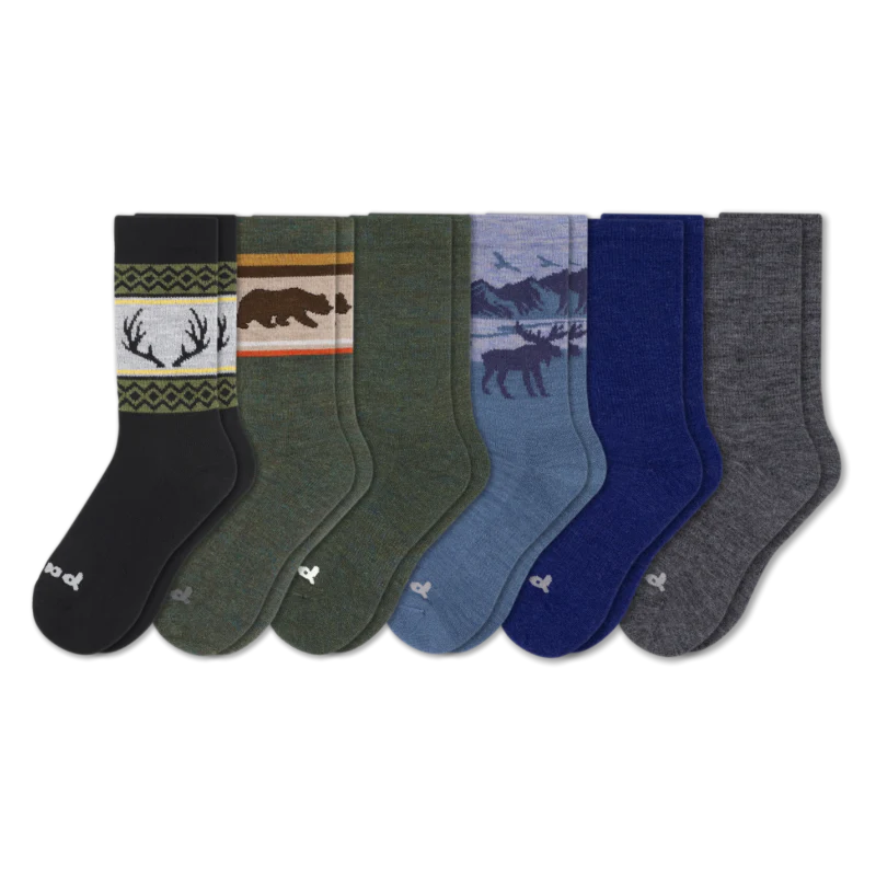 6 Pack - Men's Crew Pacas Socks