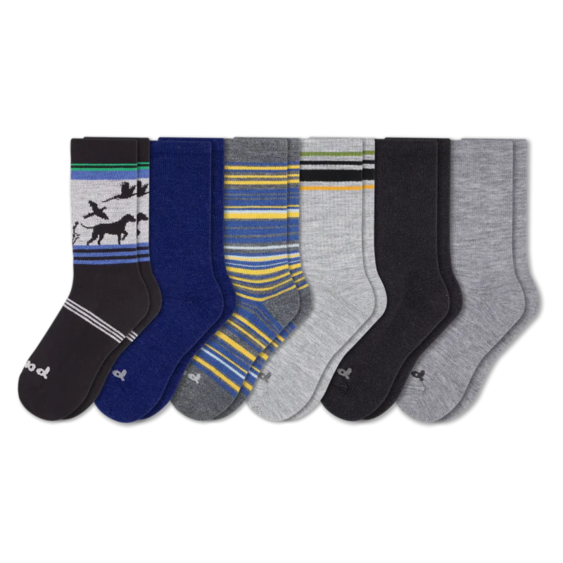 6 Pack - Men's Crew Pacas Socks
