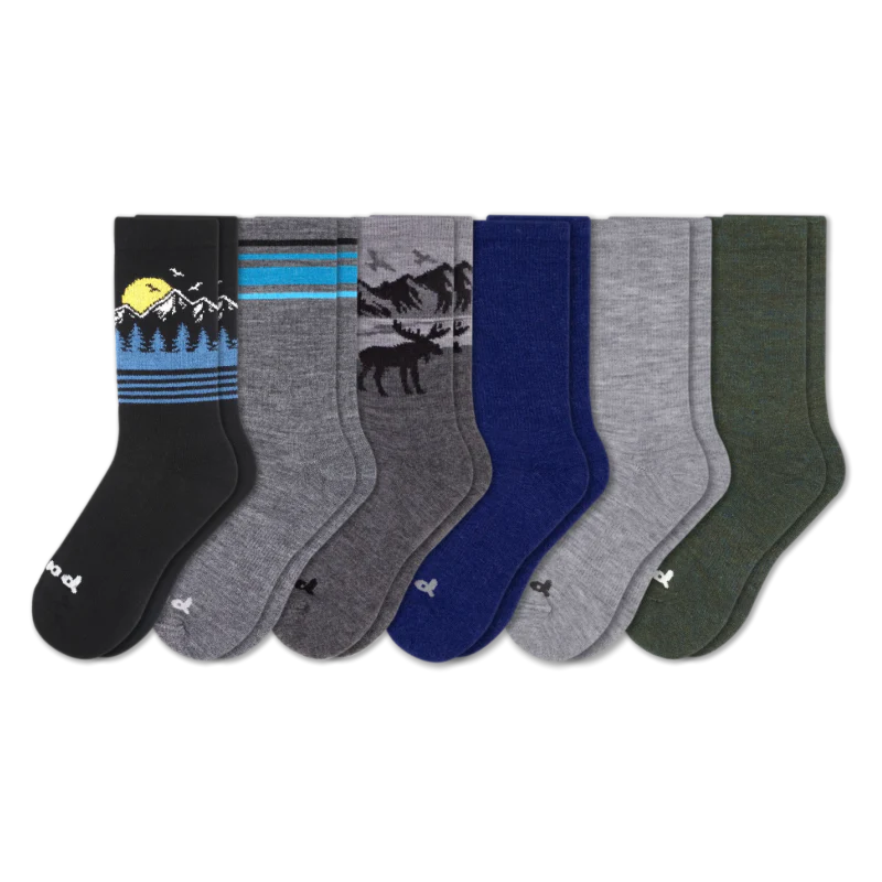 6 Pack - Men's Crew Pacas Socks