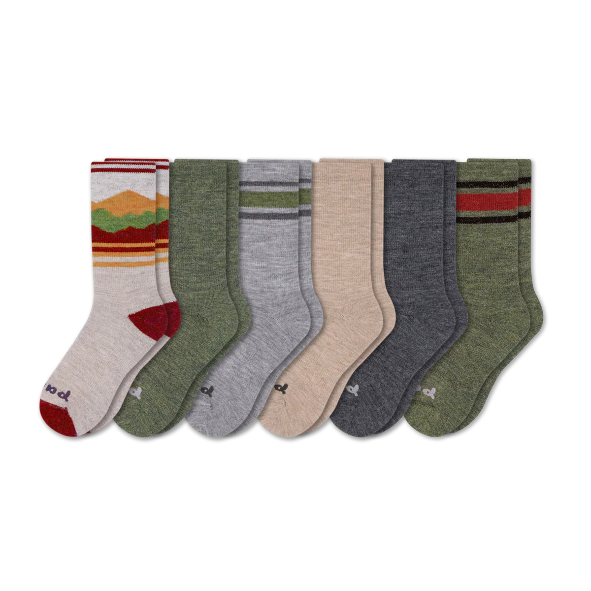6 Pack - Men's Crew Pacas Socks