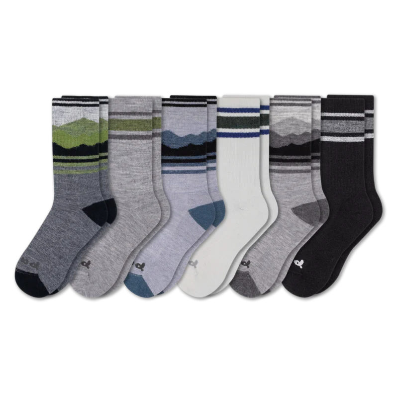 6 Pack - Men's Crew Pacas Socks