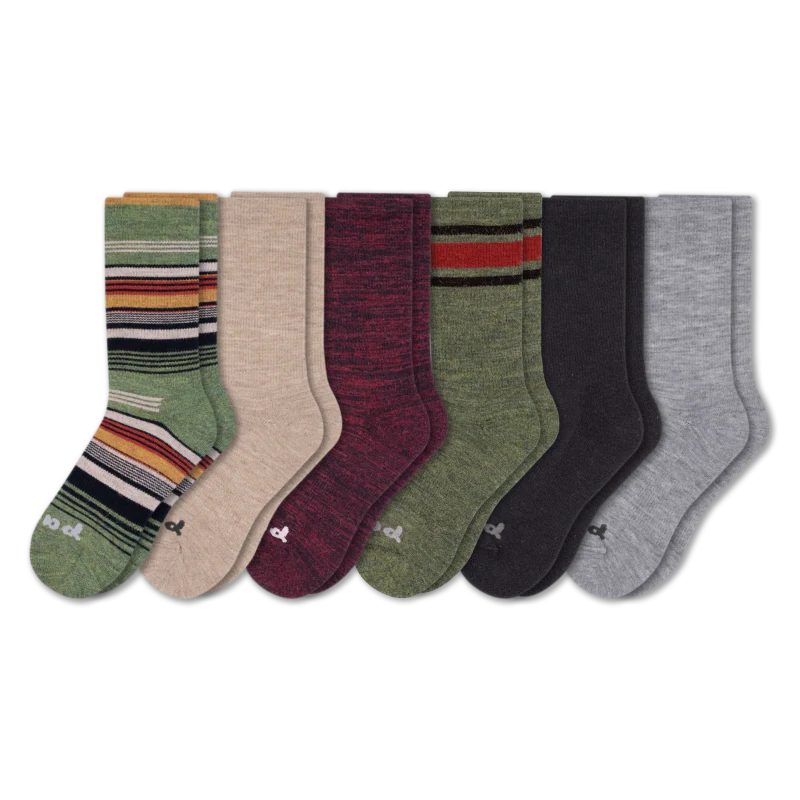 6 Pack - Men's Crew Pacas Socks