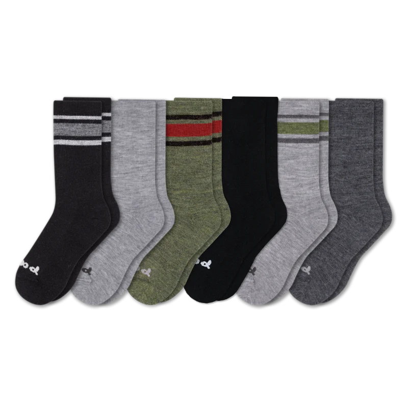 6 Pack - Men's Crew Pacas Socks