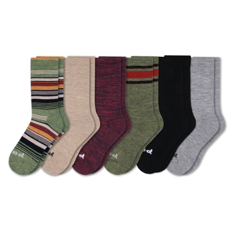 6 Pack - Men's Crew Pacas Socks