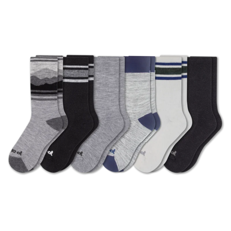 6 Pack - Men's Crew Pacas Socks