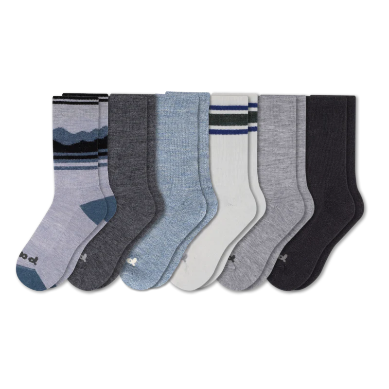 6 Pack - Men's Crew Pacas Socks