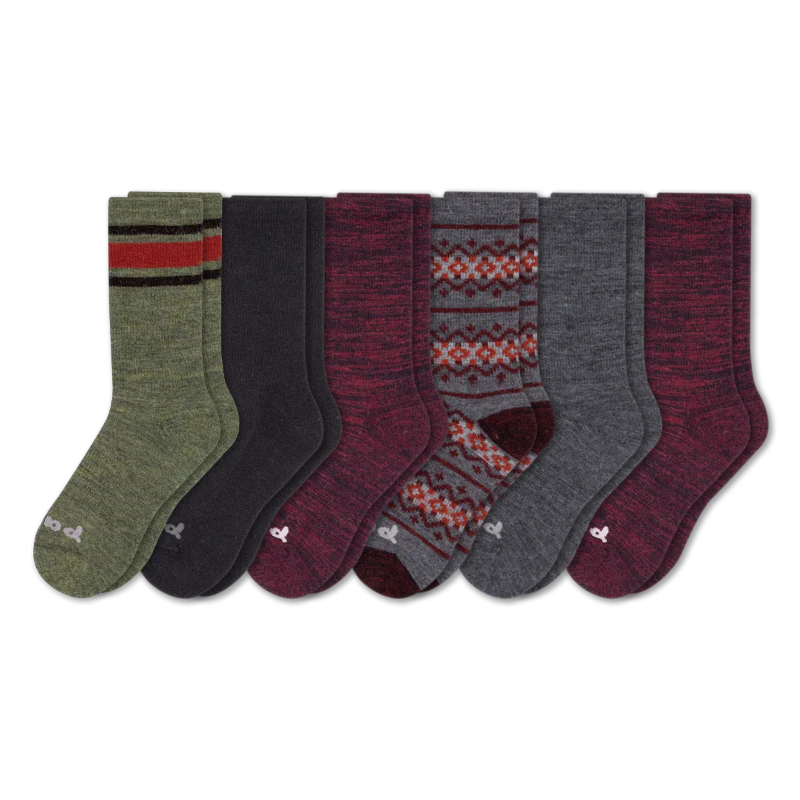 6 Pack - Men's Crew Pacas Socks