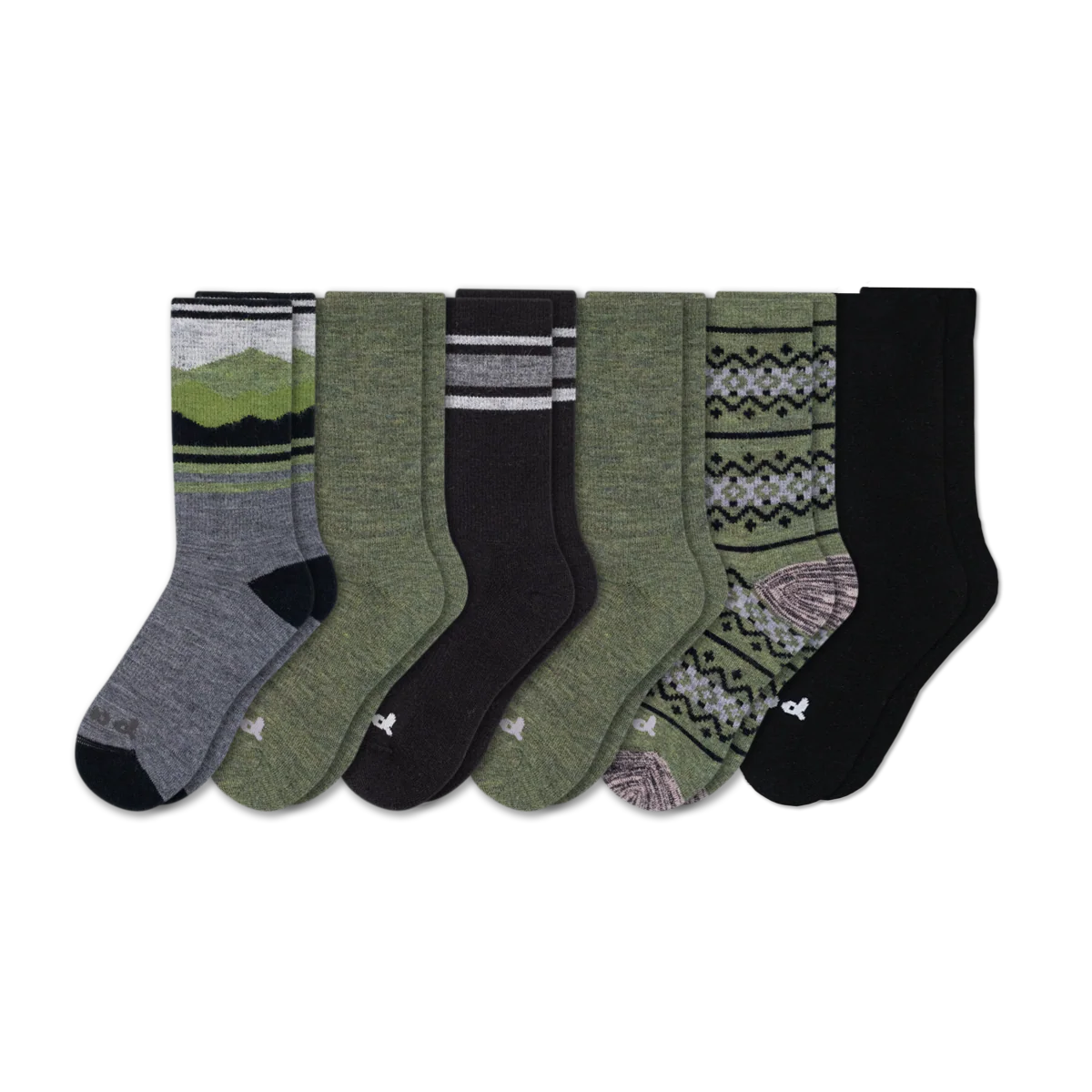 6 Pack - Men's Crew Pacas Socks