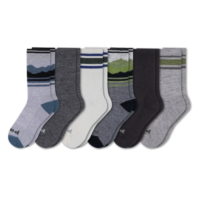 6 Pack - Men's Crew Pacas Socks