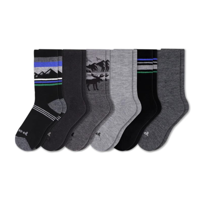 6 Pack - Men's Crew Pacas Socks