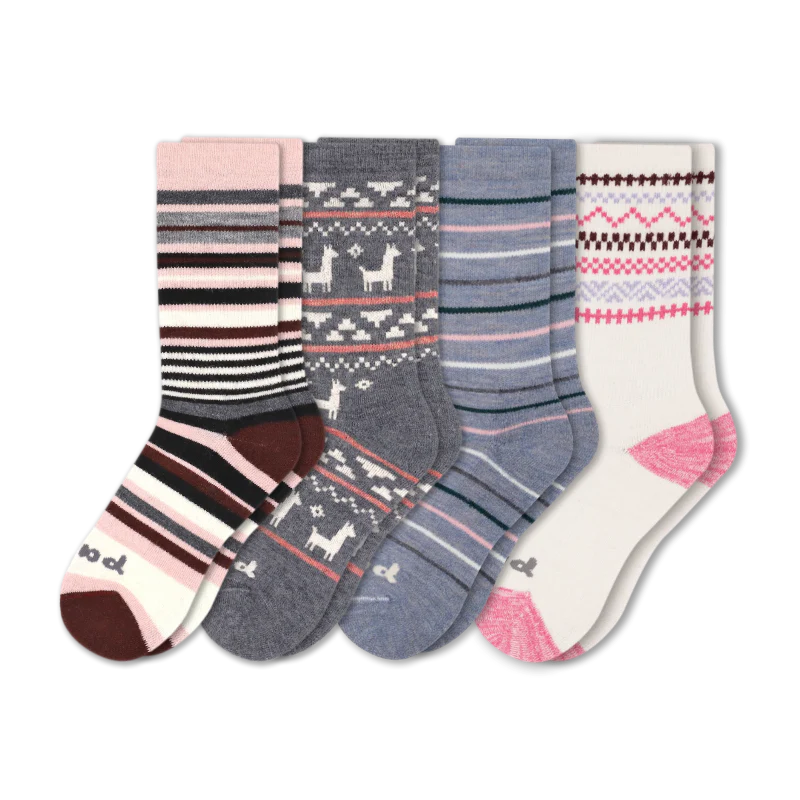 4 Pack - Women's Crew Pacas Socks 100 4 Pack - Women's Crew Pacas Socks