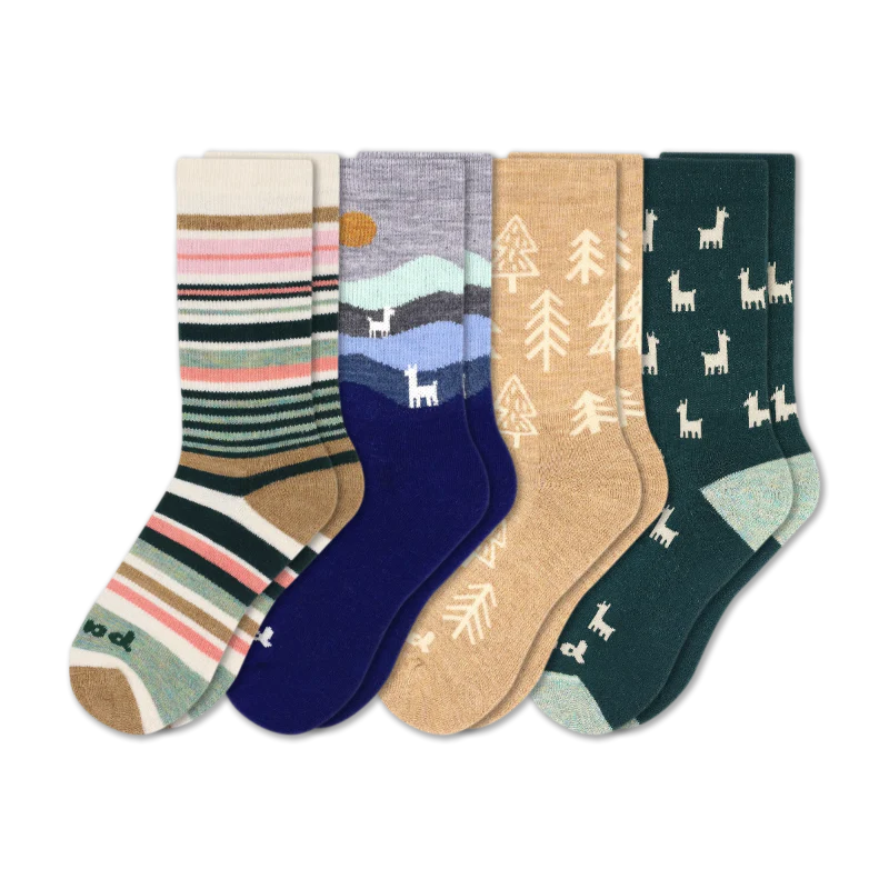4 Pack - Women's Crew Pacas Socks 105 4 Pack - Women's Crew Pacas Socks