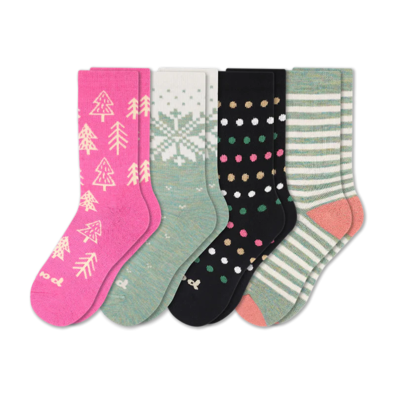4 Pack - Women's Crew Pacas Socks 107 4 Pack - Women's Crew Pacas Socks
