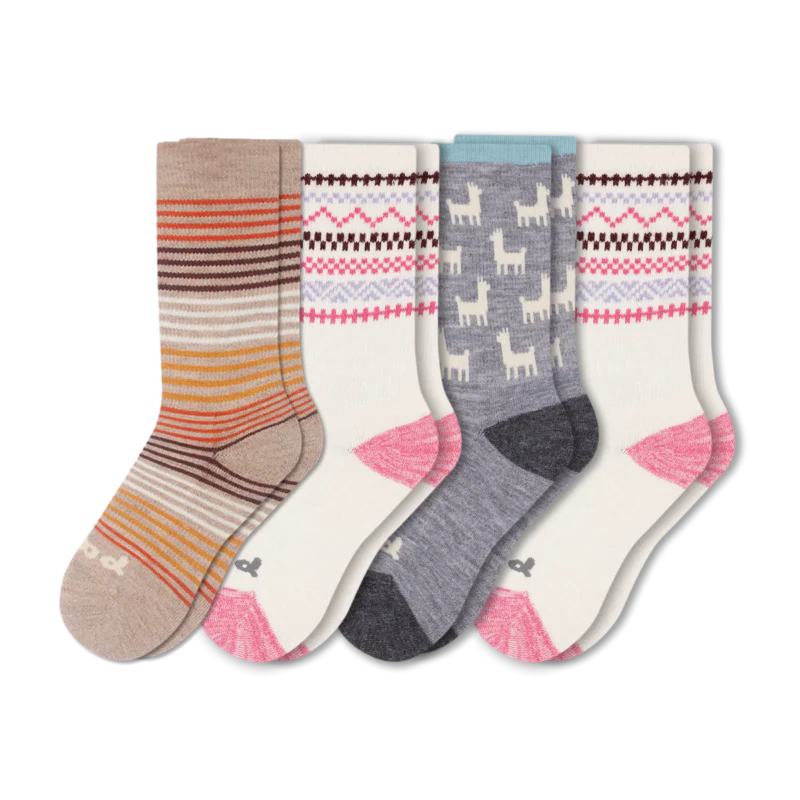 4 Pack - Women's Crew Pacas Socks 114 4 Pack - Women's Crew Pacas Socks