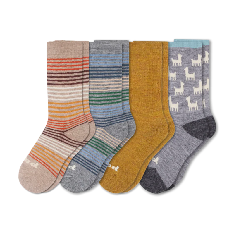 4 Pack - Women's Crew Pacas Socks 124 4 Pack - Women's Crew Pacas Socks