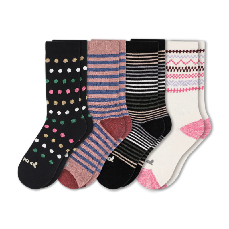 4 Pack - Women's Crew Pacas Socks 125 4 Pack - Women's Crew Pacas Socks