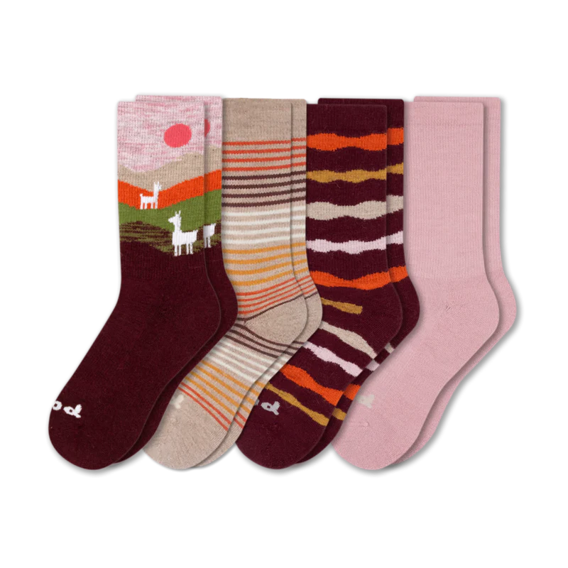 4 Pack - Women's Crew Pacas Socks 154 4 Pack - Women's Crew Pacas Socks