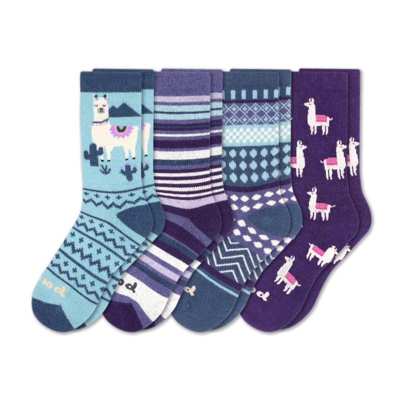 4 Pack - Women's Crew Pacas Socks 17 4 Pack - Women's Crew Pacas Socks