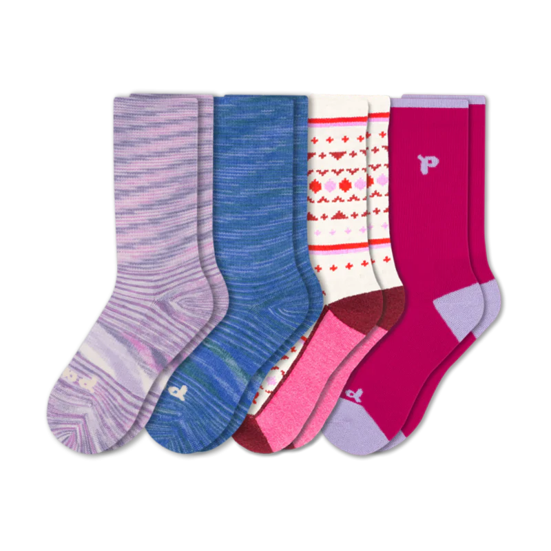 4 Pack - Women's Crew Pacas Socks 182 4 Pack - Women's Crew Pacas Socks