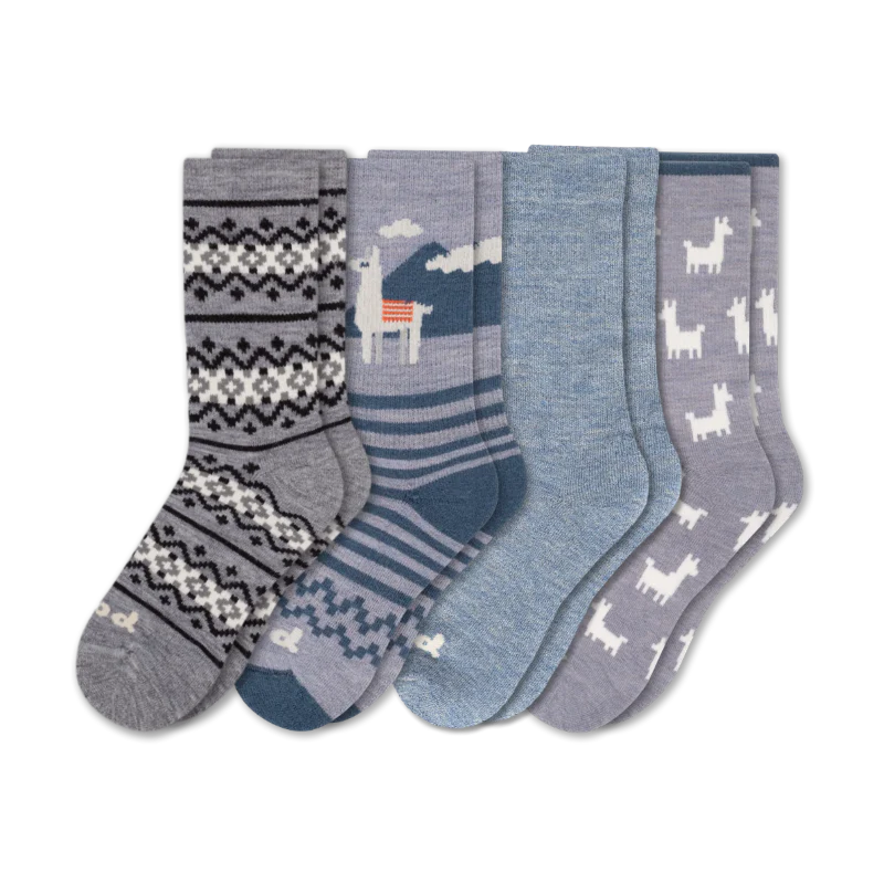 4 Pack - Women's Crew Pacas Socks 185 4 Pack - Women's Crew Pacas Socks