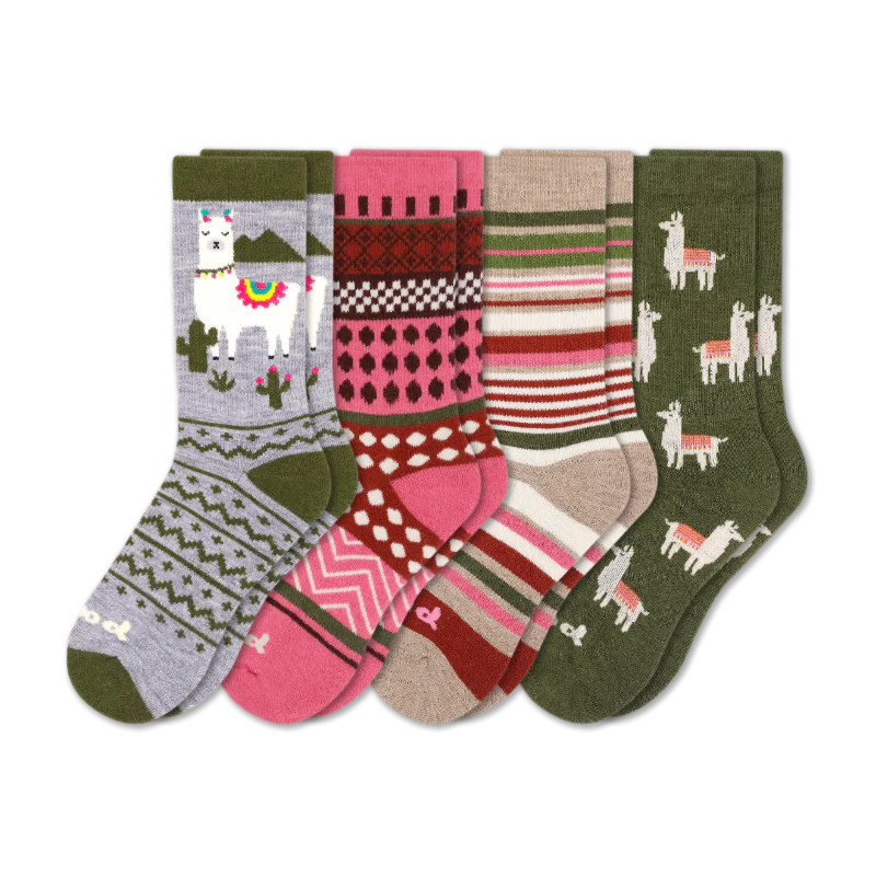 4 Pack - Women's Crew Pacas Socks 193 4 Pack - Women's Crew Pacas Socks