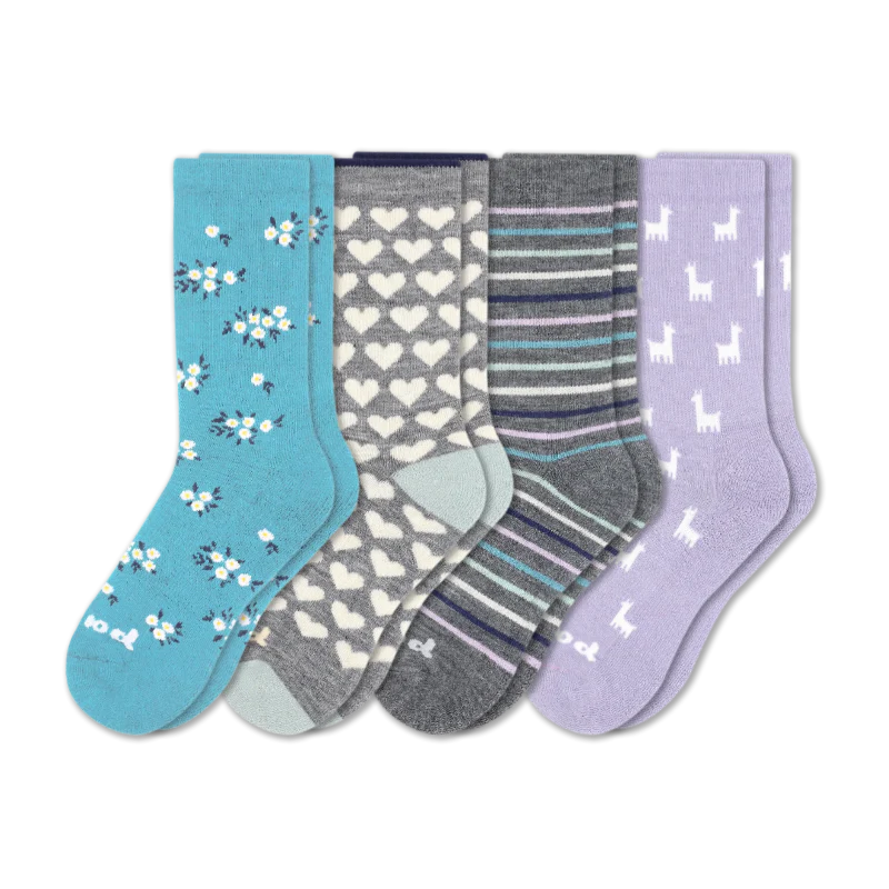 4 Pack - Women's Crew Pacas Socks 198 4 Pack - Women's Crew Pacas Socks