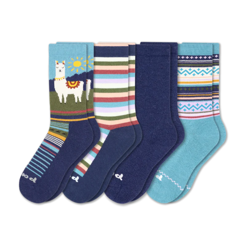 4 Pack - Women's Crew Pacas Socks 200 4 Pack - Women's Crew Pacas Socks