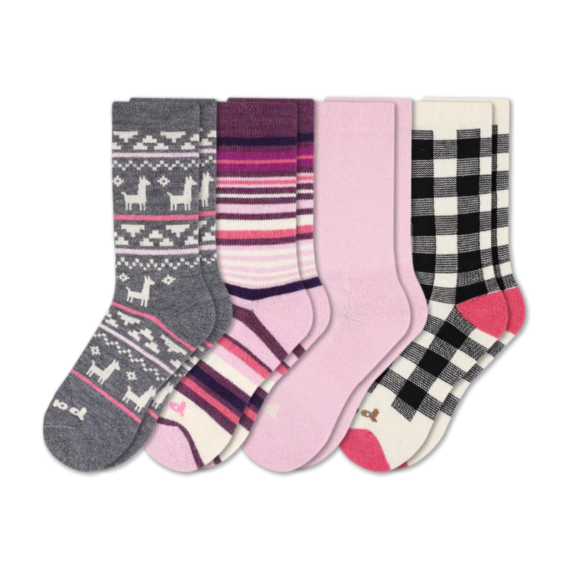 4 Pack - Women's Crew Pacas Socks 201 4 Pack - Women's Crew Pacas Socks