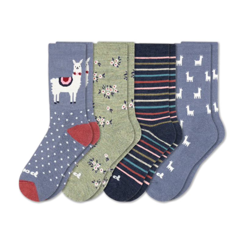 4 Pack - Women's Crew Pacas Socks 205 4 Pack - Women's Crew Pacas Socks