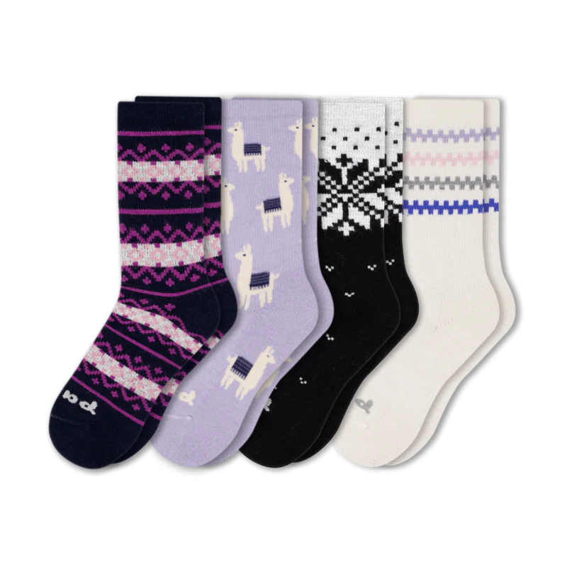 4 Pack - Women's Crew Pacas Socks 208 4 Pack - Women's Crew Pacas Socks