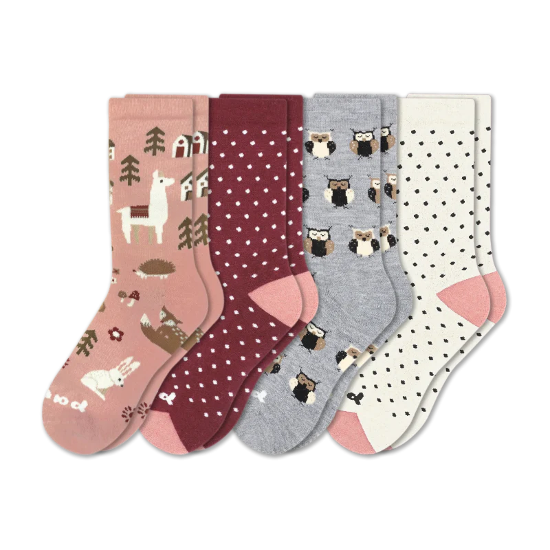 4 Pack - Women's Crew Pacas Socks 218 4 Pack - Women's Crew Pacas Socks