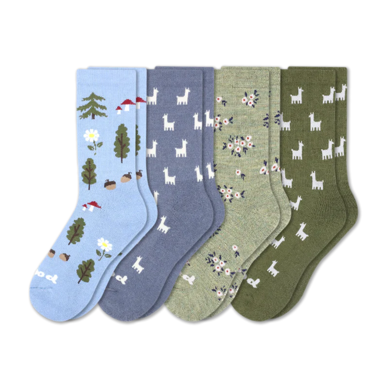 4 Pack - Women's Crew Pacas Socks 219 4 Pack - Women's Crew Pacas Socks