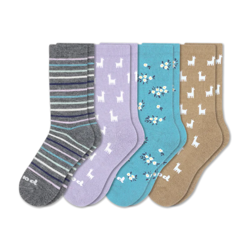 4 Pack - Women's Crew Pacas Socks 221 4 Pack - Women's Crew Pacas Socks
