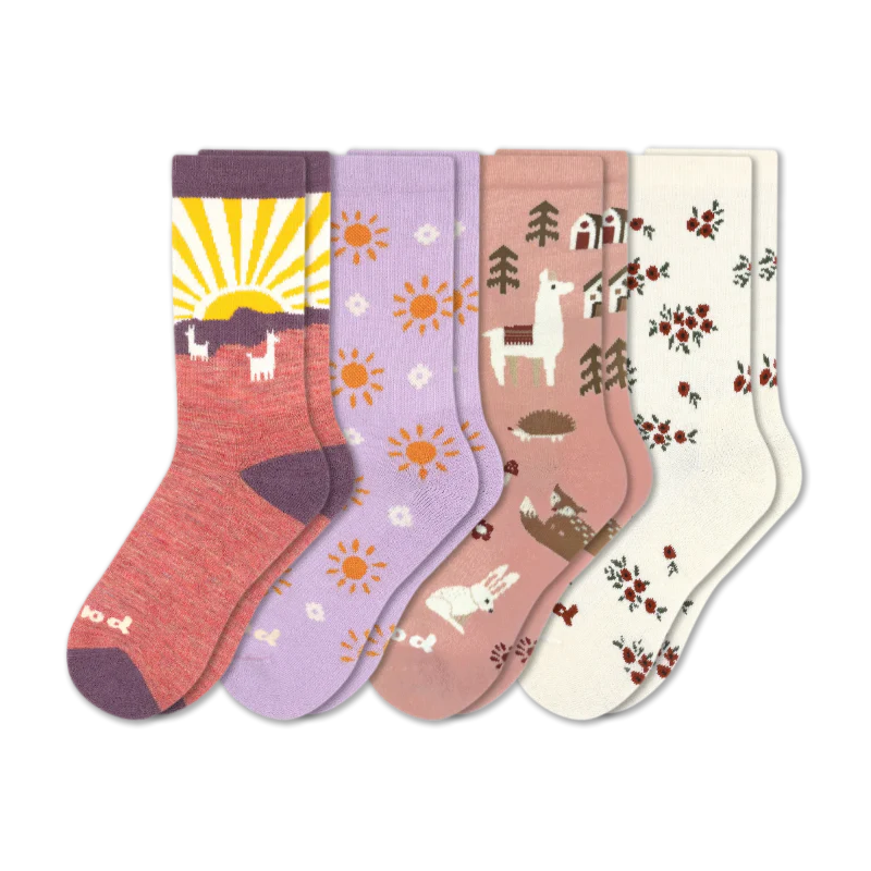 4 Pack - Women's Crew Pacas Socks 222 4 Pack - Women's Crew Pacas Socks