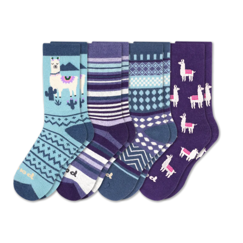 4 Pack - Women's Crew Pacas Socks 28 4 Pack - Women's Crew Pacas Socks