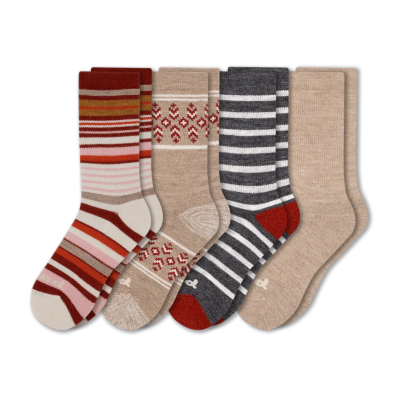 4 Pack - Women's Crew Pacas Socks 90 4 Pack - Women's Crew Pacas Socks