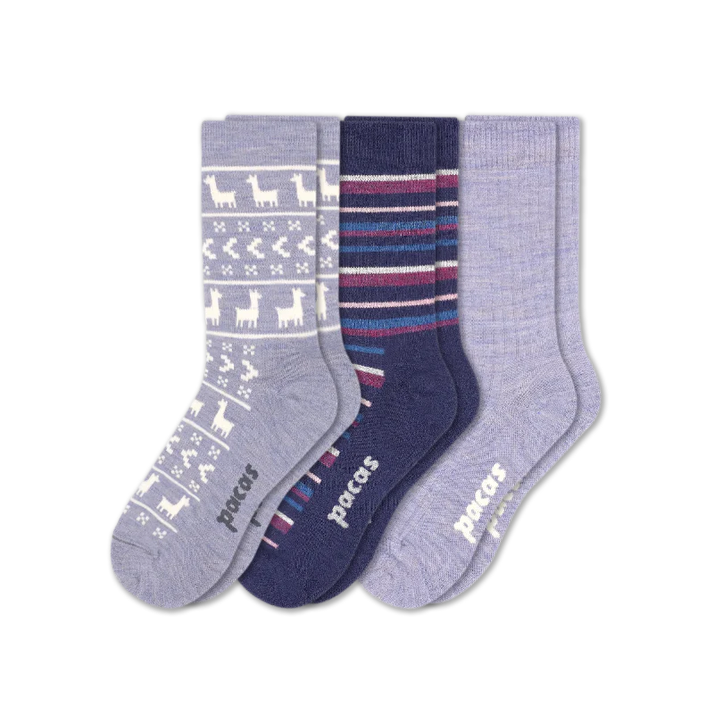 3 Pack - Women's Light-Weight Crew Pacas Socks 102 3 Pack - Women's Light-Weight Crew Pacas Socks