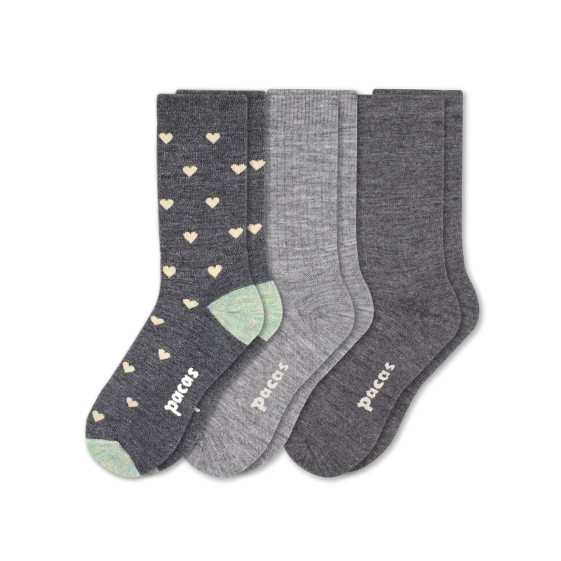 3 Pack - Women's Light-Weight Crew Pacas Socks 104 3 Pack - Women's Light-Weight Crew Pacas Socks