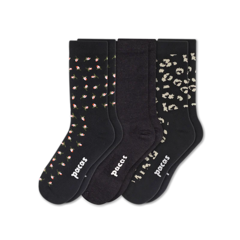 3 Pack - Women's Light-Weight Crew Pacas Socks 107 3 Pack - Women's Light-Weight Crew Pacas Socks