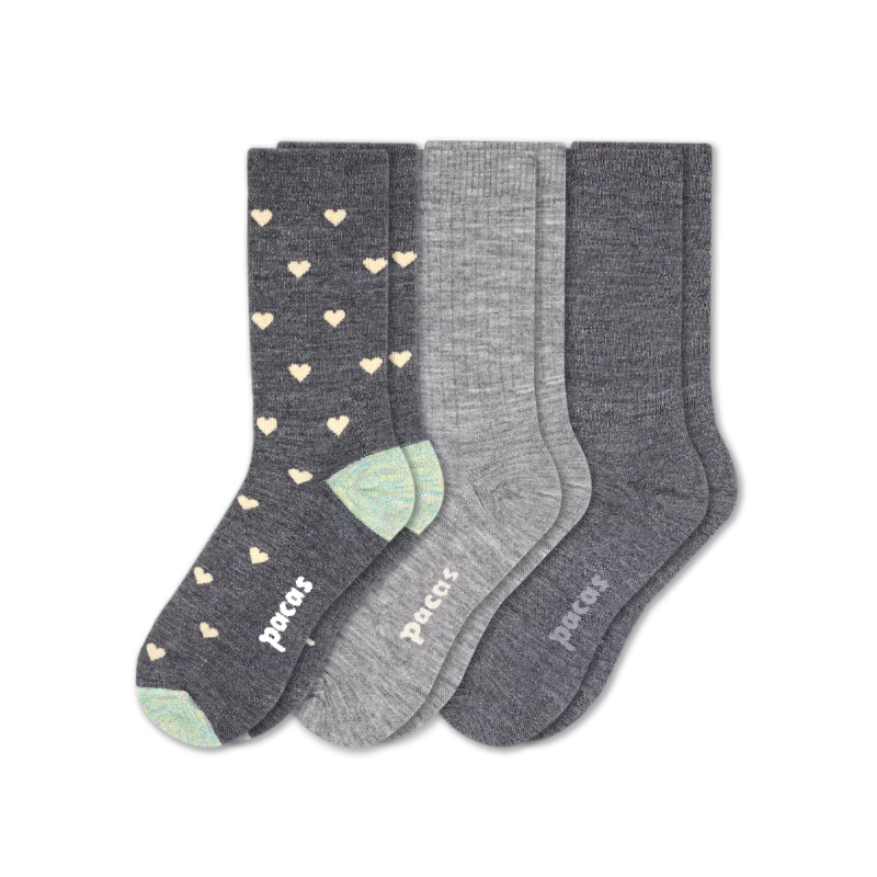 3 Pack - Women's Light-Weight Crew Pacas Socks 111 3 Pack - Women's Light-Weight Crew Pacas Socks