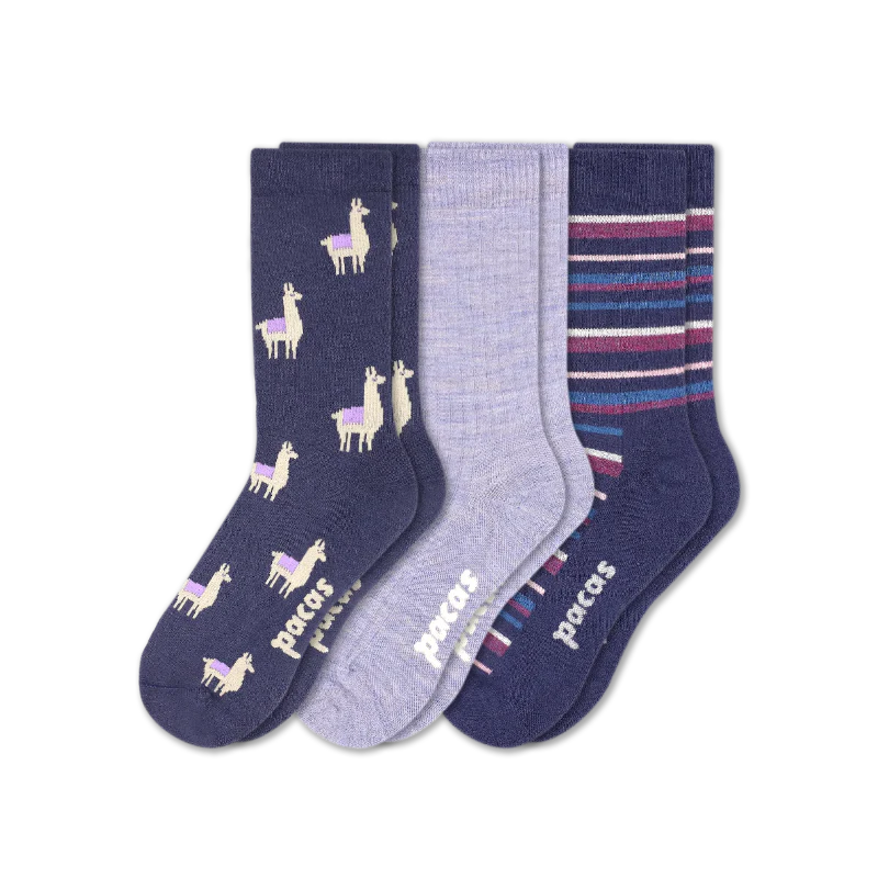 3 Pack - Women's Light-Weight Crew Pacas Socks 115 3 Pack - Women's Light-Weight Crew Pacas Socks