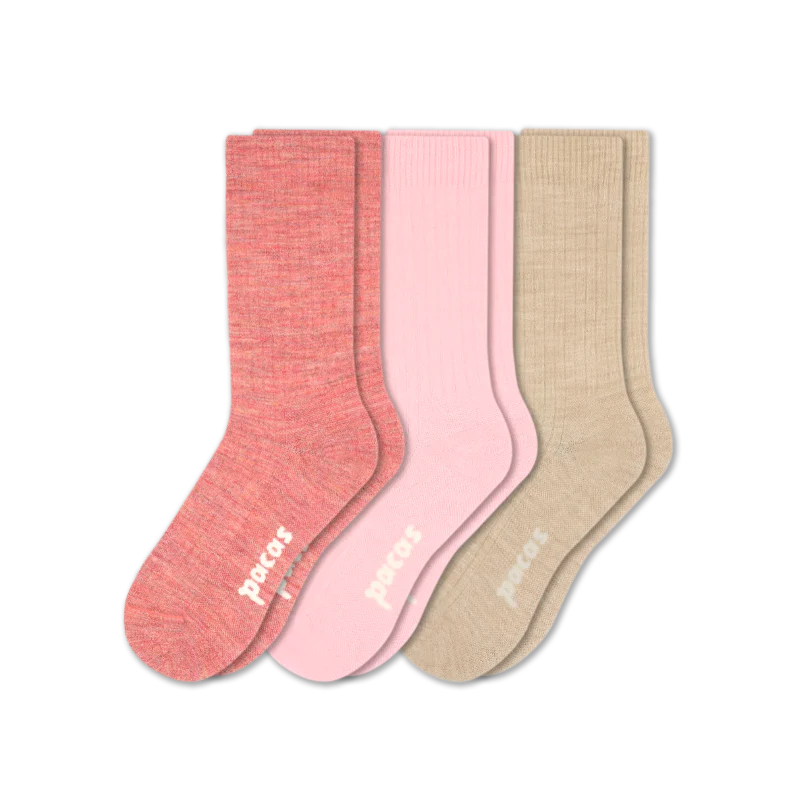 3 Pack - Women's Light-Weight Crew Pacas Socks 116 3 Pack - Women's Light-Weight Crew Pacas Socks