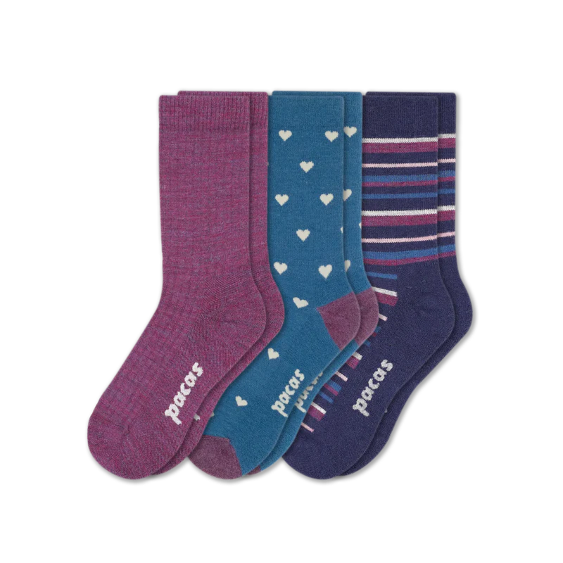 3 Pack - Women's Light-Weight Crew Pacas Socks 117 3 Pack - Women's Light-Weight Crew Pacas Socks