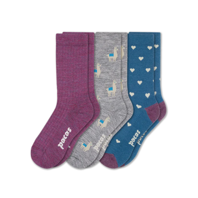 3 Pack - Women's Light-Weight Crew Pacas Socks 118 3 Pack - Women's Light-Weight Crew Pacas Socks