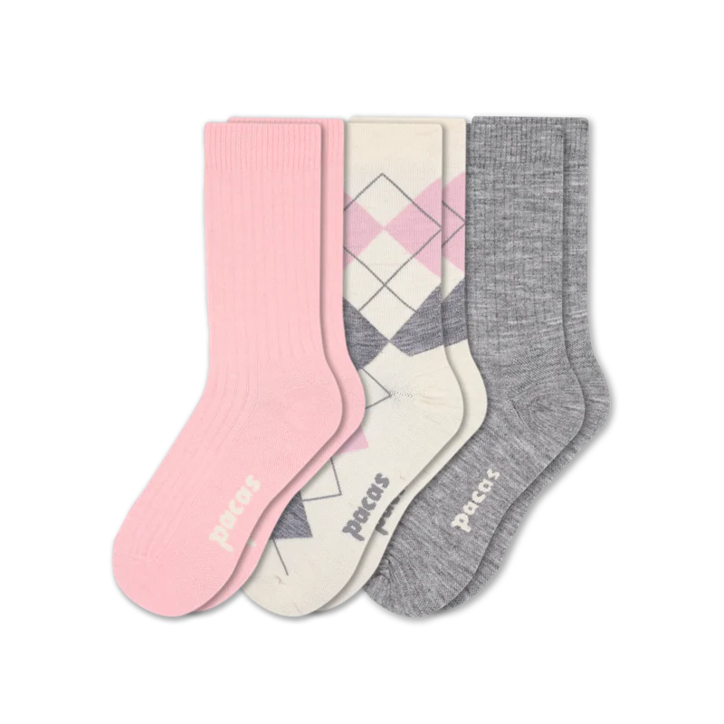 3 Pack - Women's Light-Weight Crew Pacas Socks 119 3 Pack - Women's Light-Weight Crew Pacas Socks