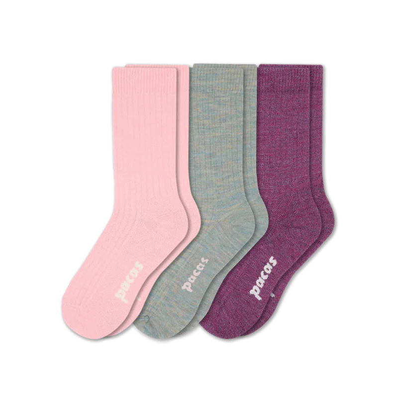 3 Pack - Women's Light-Weight Crew Pacas Socks 121 3 Pack - Women's Light-Weight Crew Pacas Socks