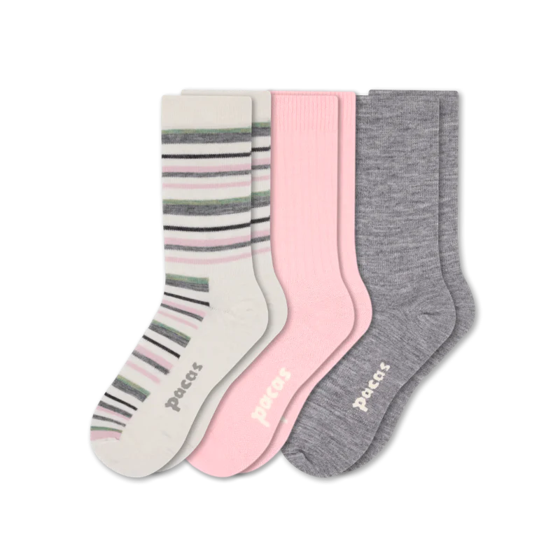 3 Pack - Women's Light-Weight Crew Pacas Socks 129 3 Pack - Women's Light-Weight Crew Pacas Socks