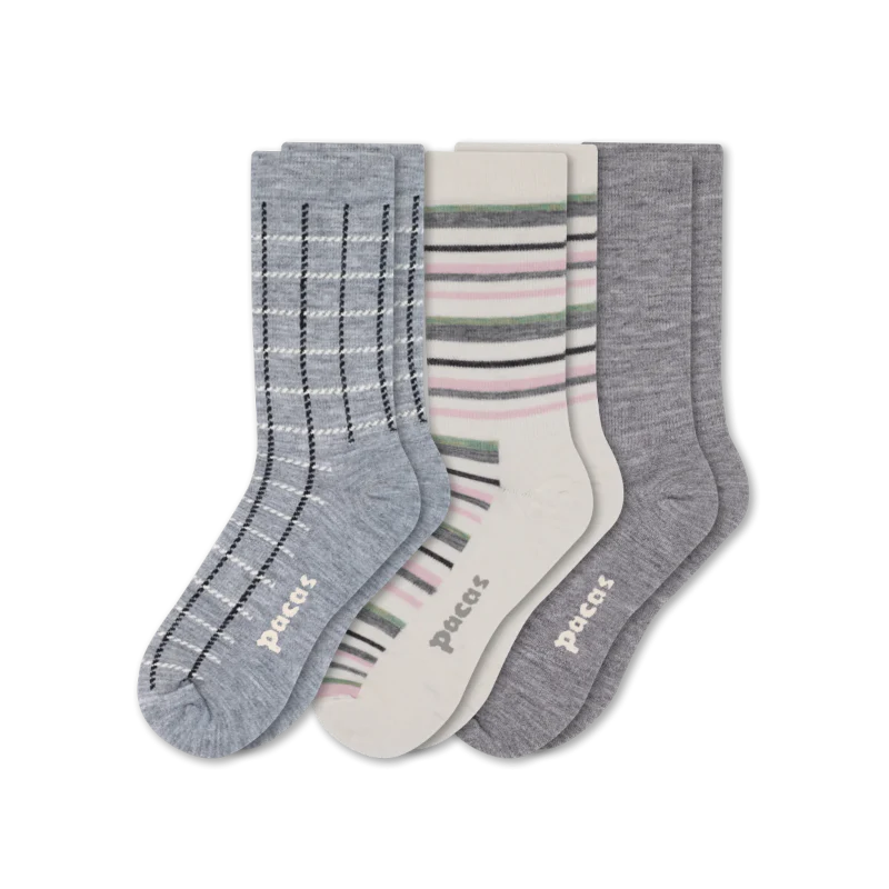 3 Pack - Women's Light-Weight Crew Pacas Socks 130 3 Pack - Women's Light-Weight Crew Pacas Socks