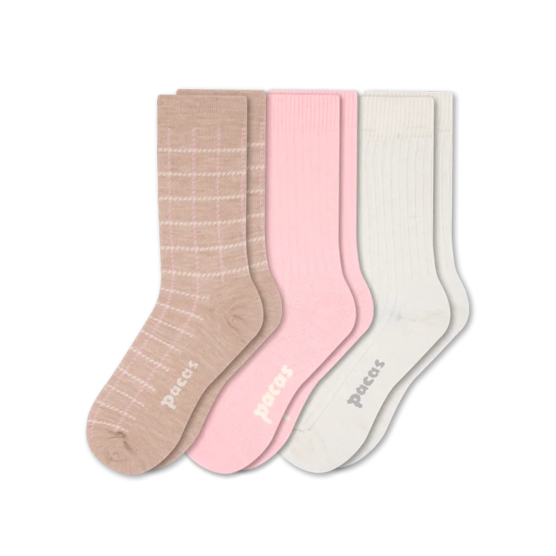 3 Pack - Women's Light-Weight Crew Pacas Socks 134 3 Pack - Women's Light-Weight Crew Pacas Socks