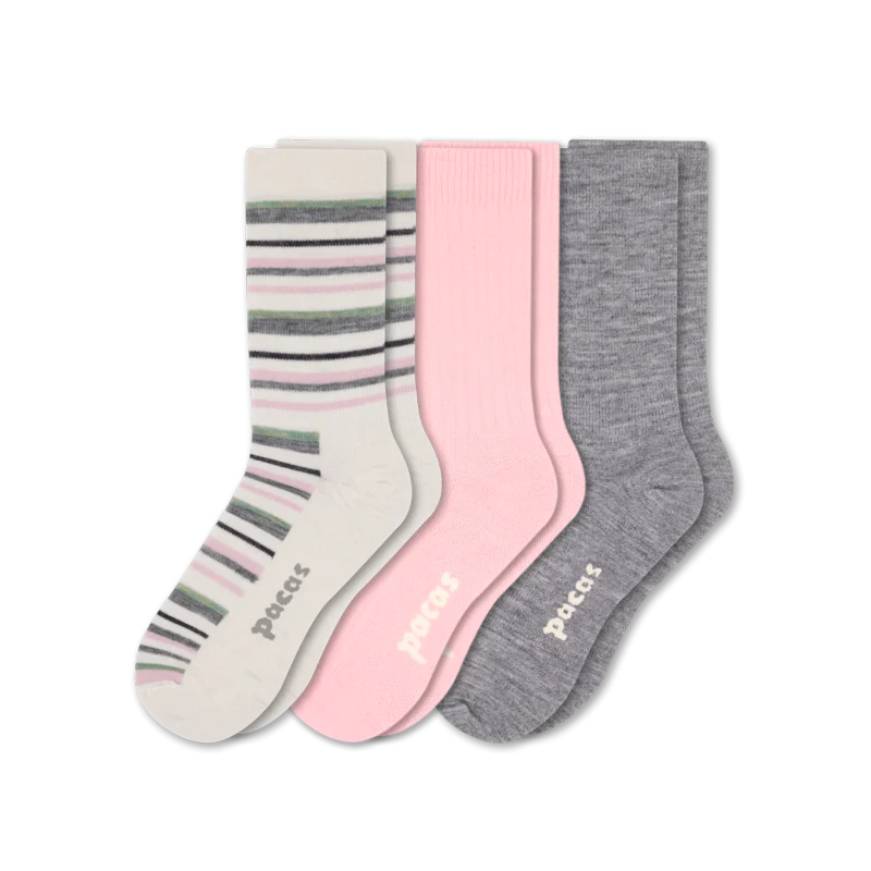 3 Pack - Women's Light-Weight Crew Pacas Socks 135 3 Pack - Women's Light-Weight Crew Pacas Socks